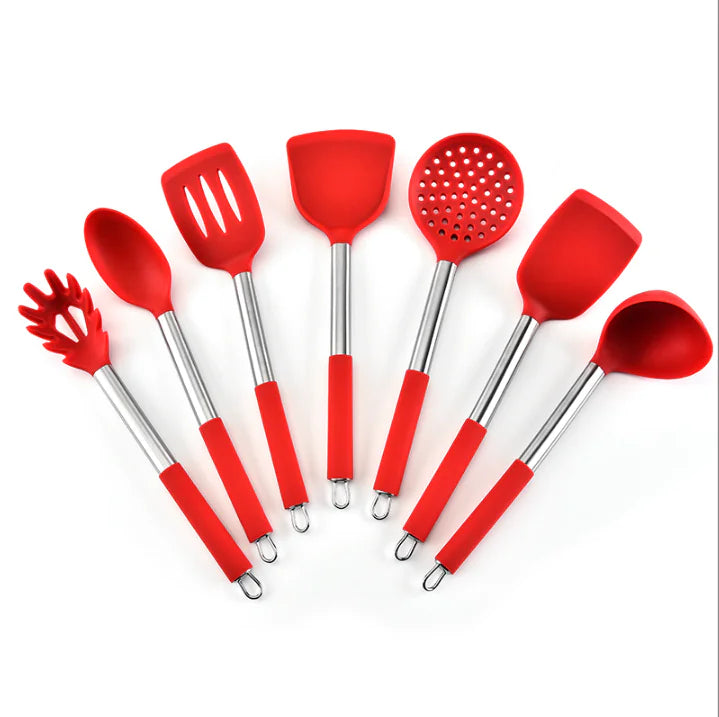 6-Piece Kitchen Utensils with Stainless Steel Handles