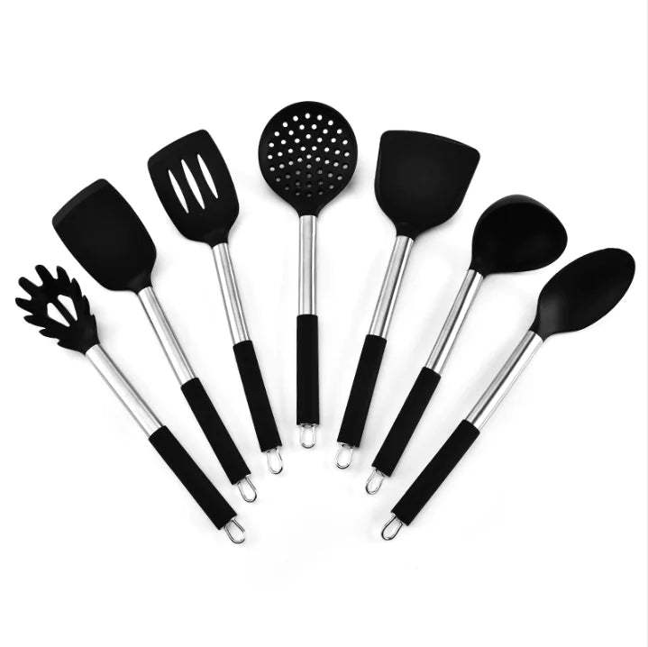 6-Piece Kitchen Utensils with Stainless Steel Handles