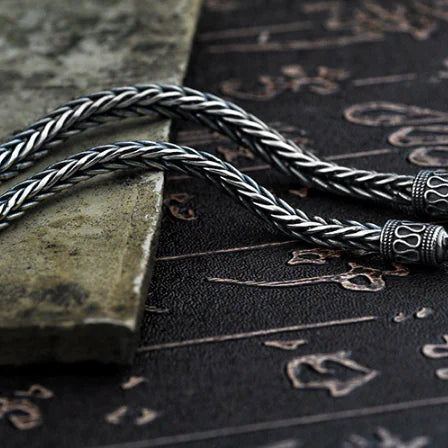 925 Silver Vintage Thai Silver Handmade Rope Chain Bracelet